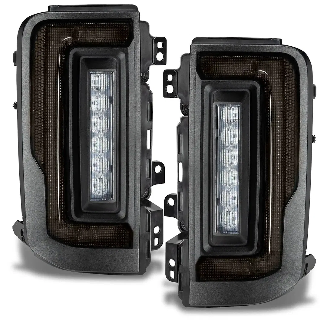 5892-504-T – ORACLE LIGHT Tail Light Assembly, LED Tinted Lens Black Housing Flush Mount Red Brake Light/ Amber Turn ...